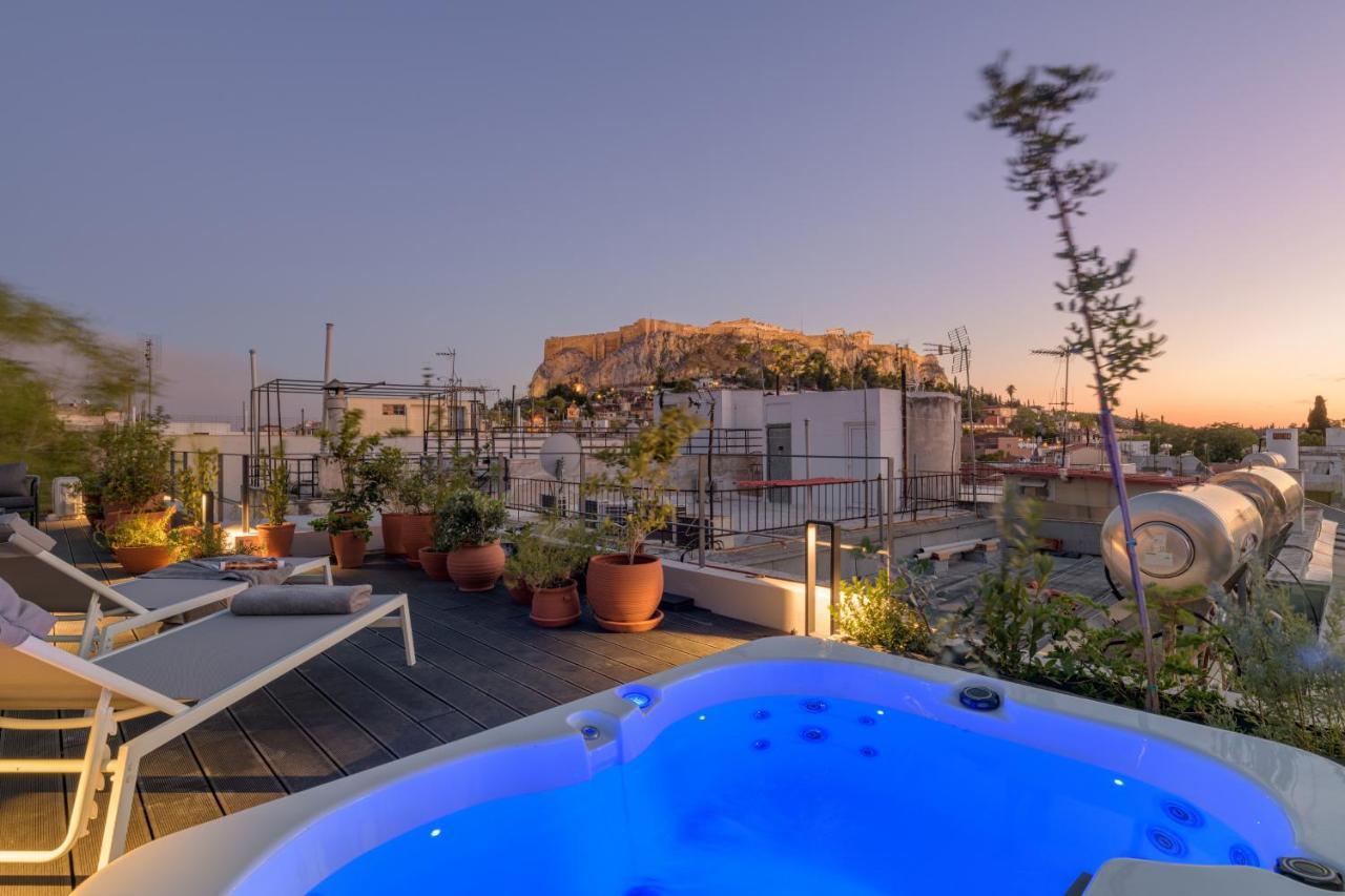 Meno Suite With Private Terrace - Jaccuzzi, Acropolis View アテネ エクステリア 写真